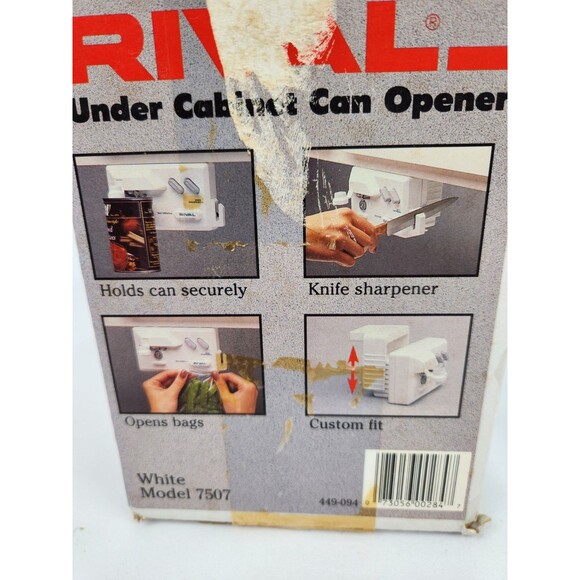 Vintage Rival Under Cabinet Can‎ Opener 7507 Knife Sharpener RV Travel Mountable - Picture 16 of 16